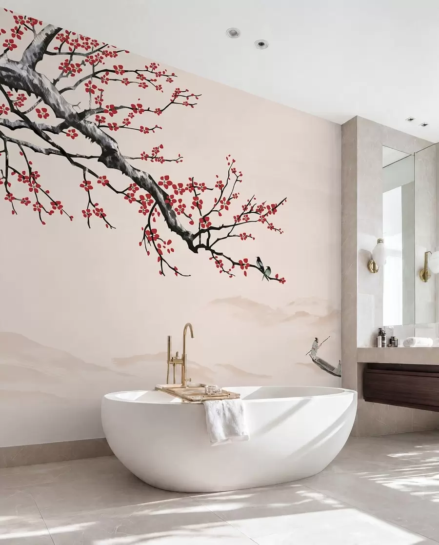 murales de pared Vertebrado, cielo y barco u40186