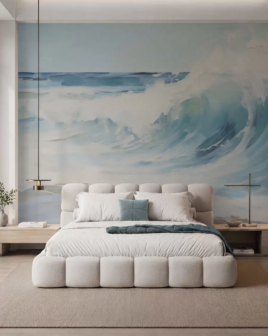 murales de pared Olas, imitación de una pintura w05899
