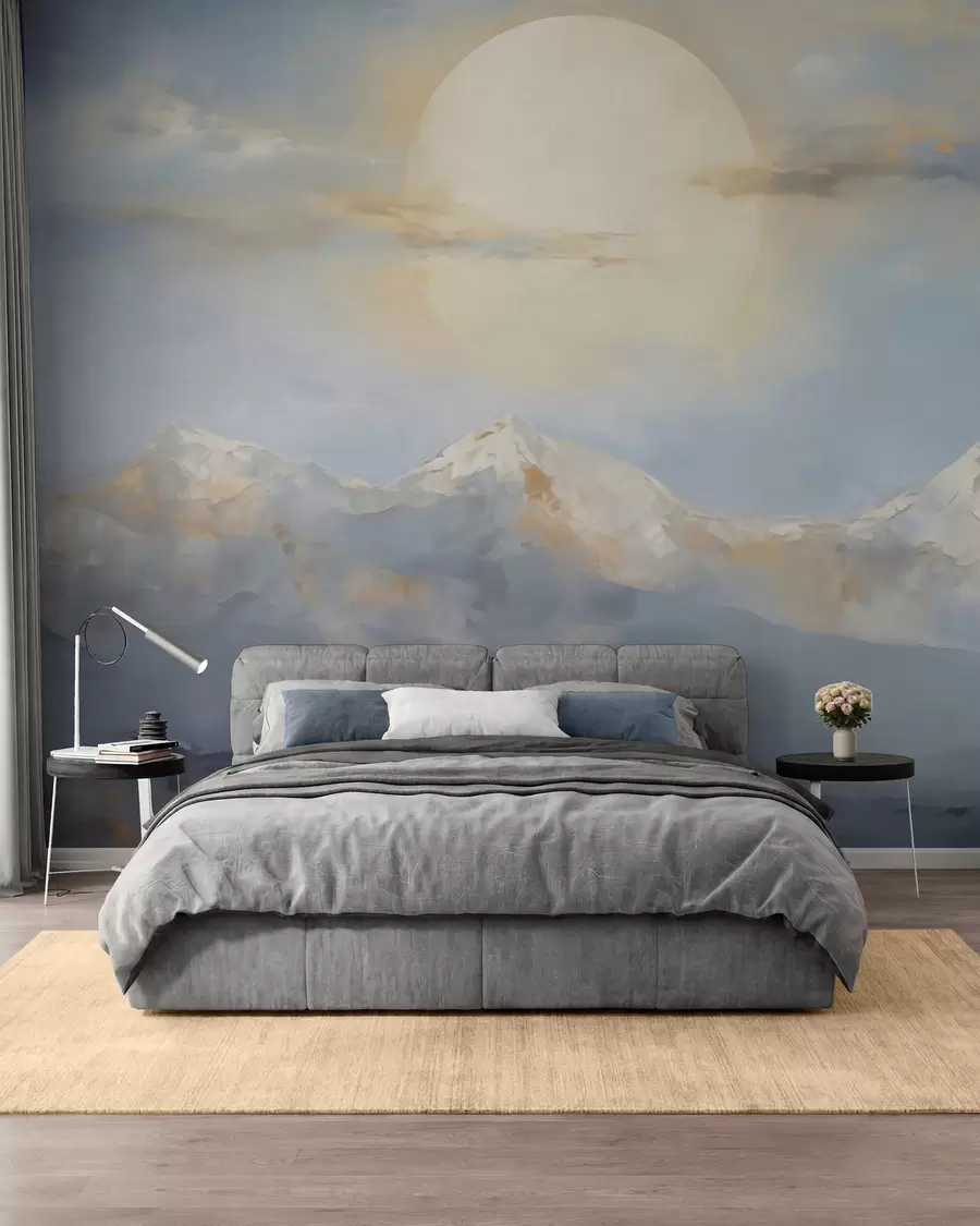 murales de pared Montañas abstractas, imitación de un cuadro w05903