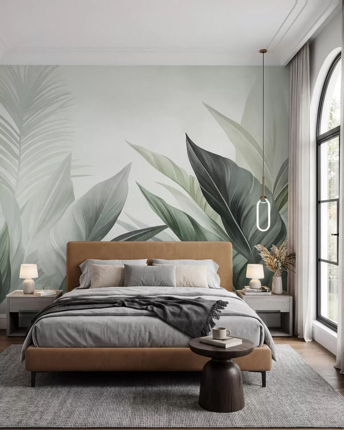 murales de pared Sueño de palmeras · Verde w10055v2