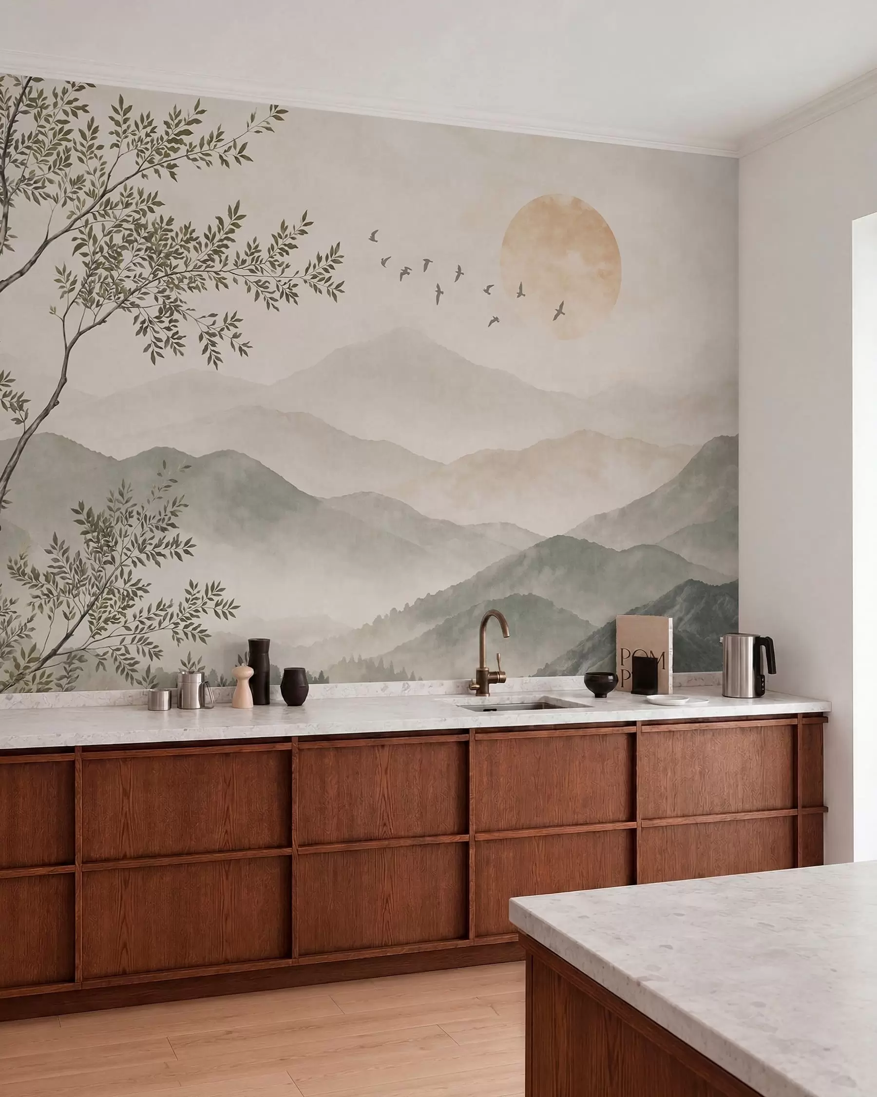 murales de pared Montañas al alba w05924