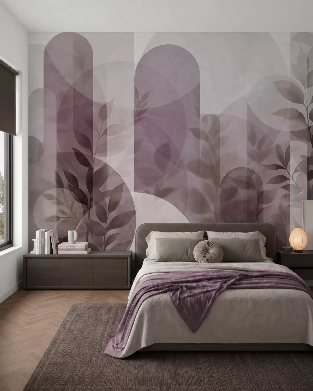 murales de pared Arcos suaves · Rosa w10088v2