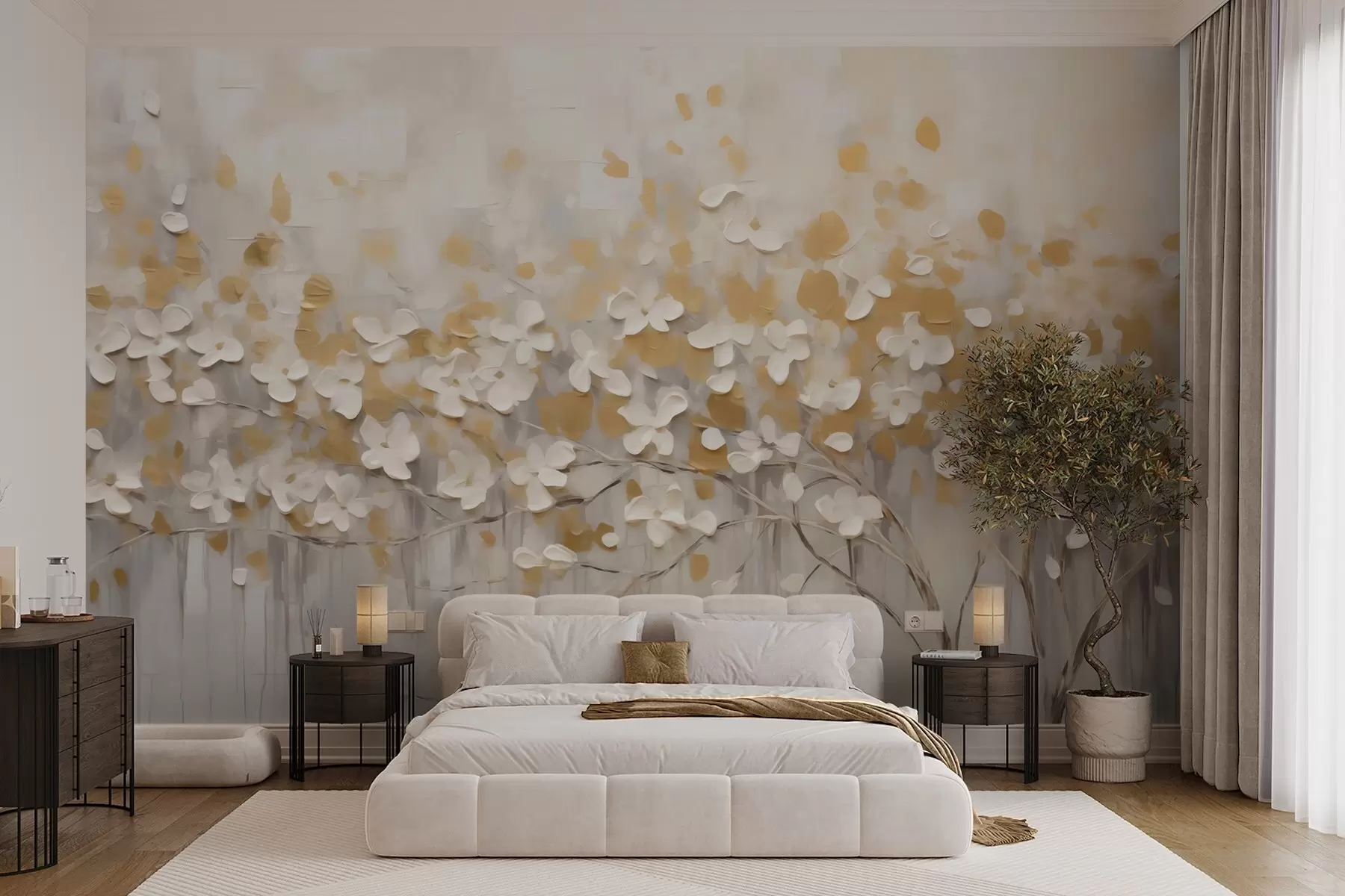 murales de pared Floración dorada w05951