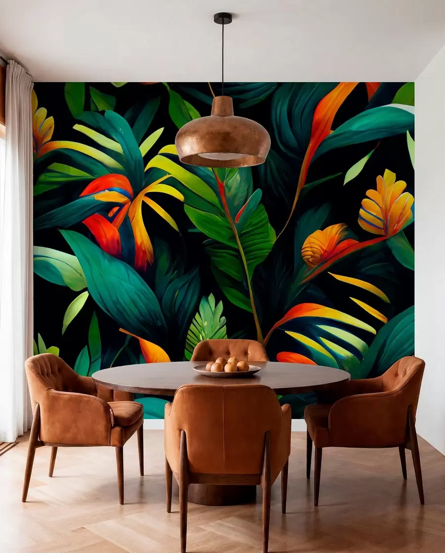 murales de pared Jungla tropical brillante u72390