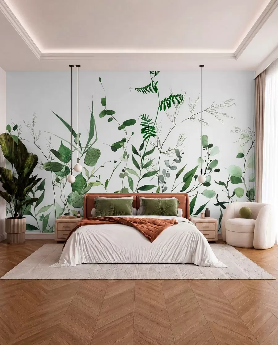 murales de pared Ramas salvajes verdes u72395