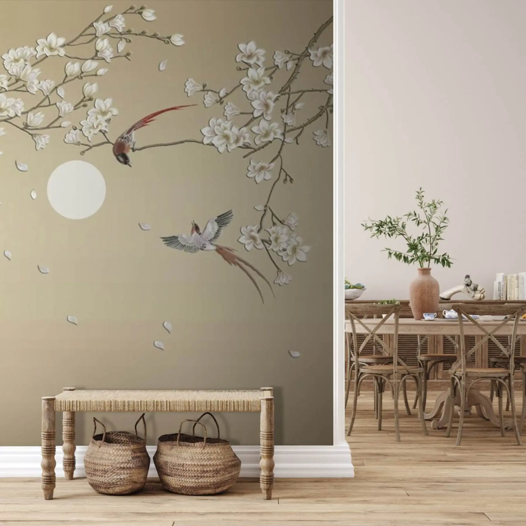 murales de pared Pájaros al estilo chino u72938