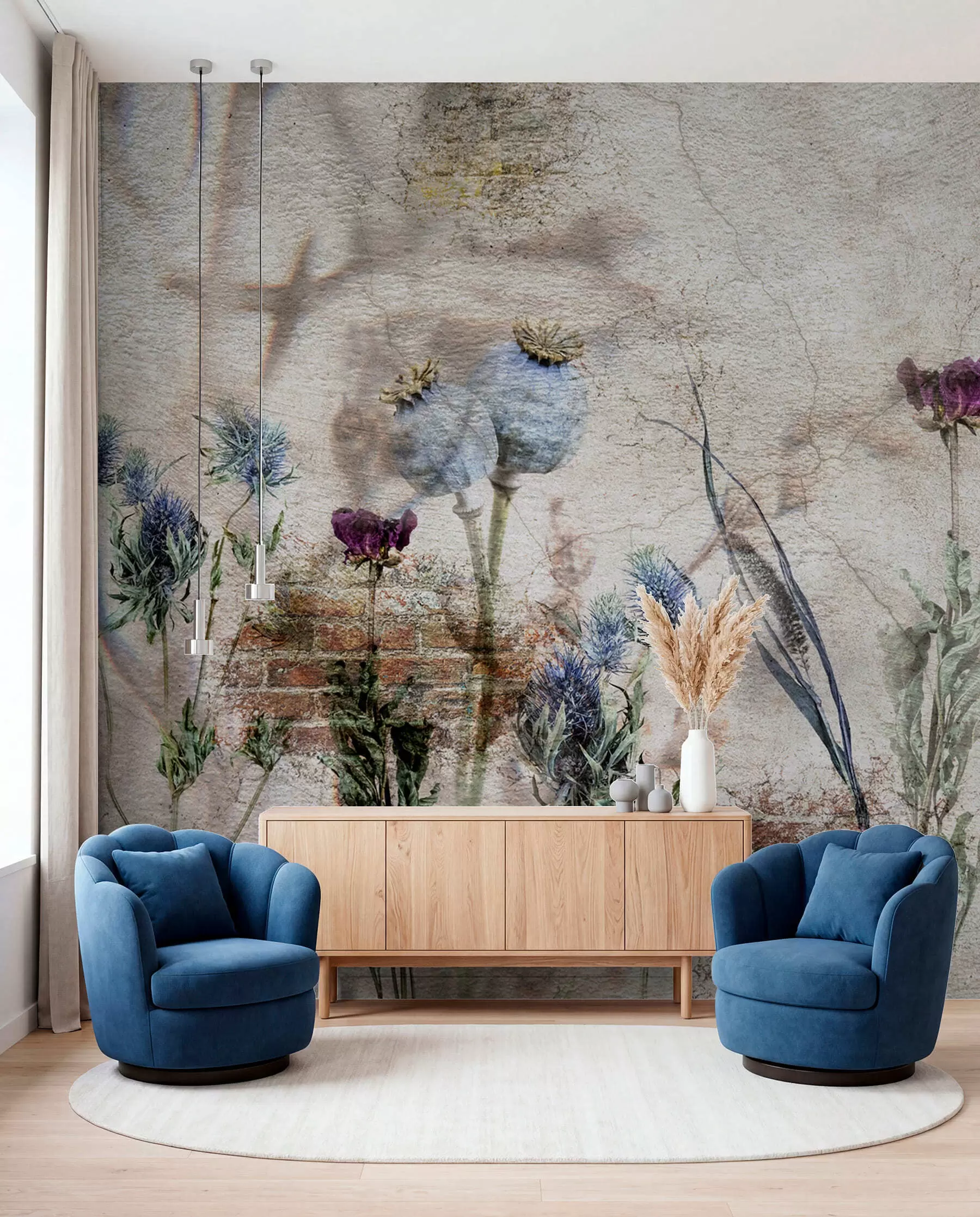 murales de pared Flores y hierbas u72771