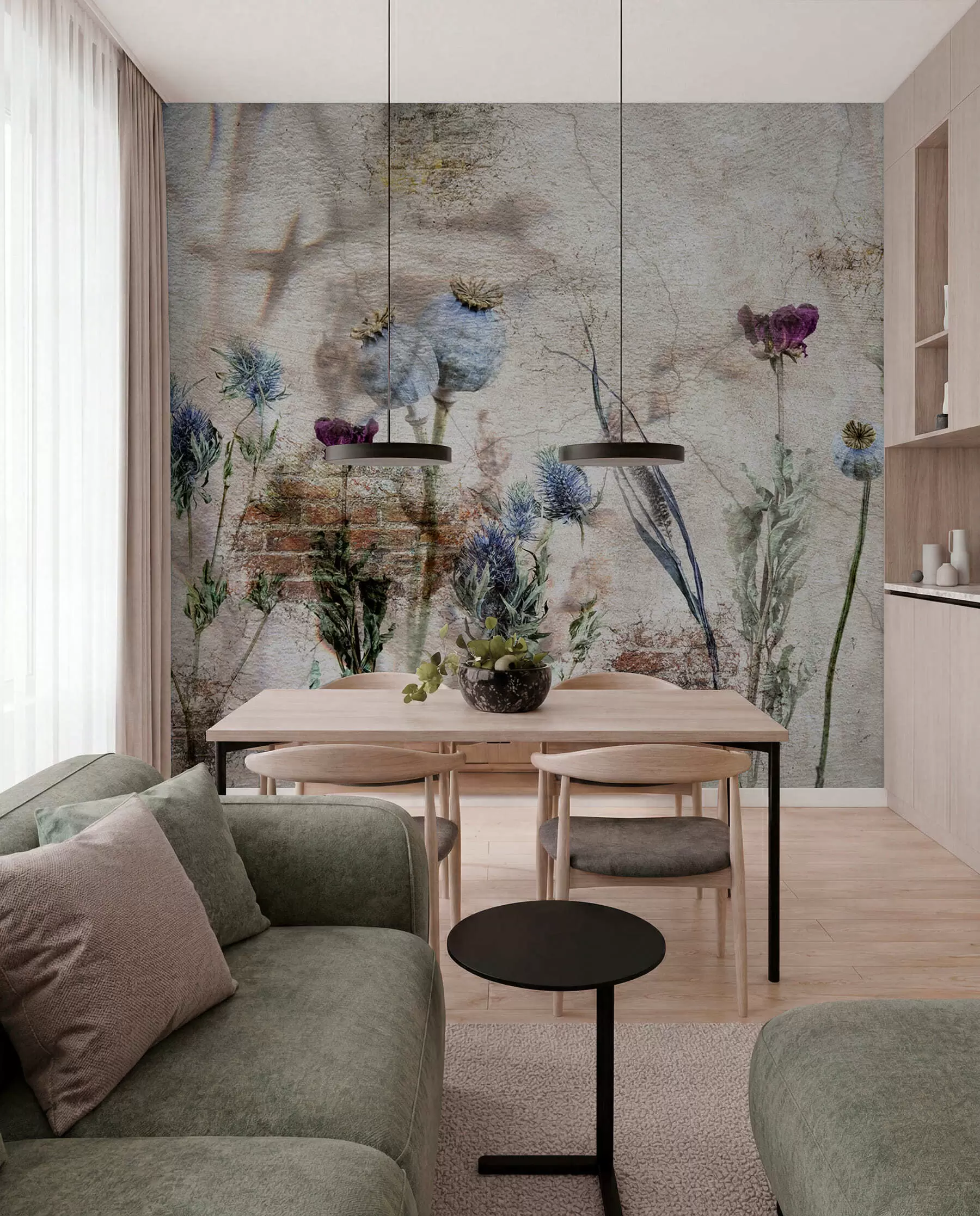 murales de pared Flores y hierbas u72771