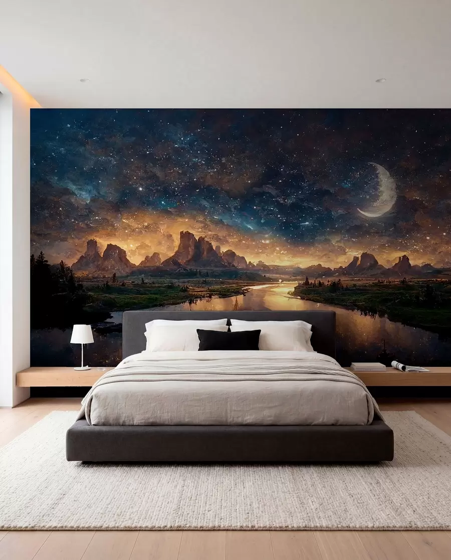 murales de pared Noche magica en otro mundo u79812