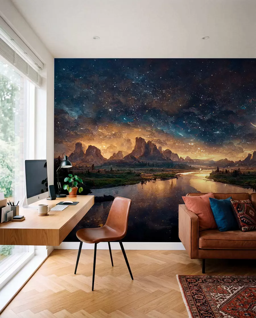 murales de pared Noche magica en otro mundo u79812