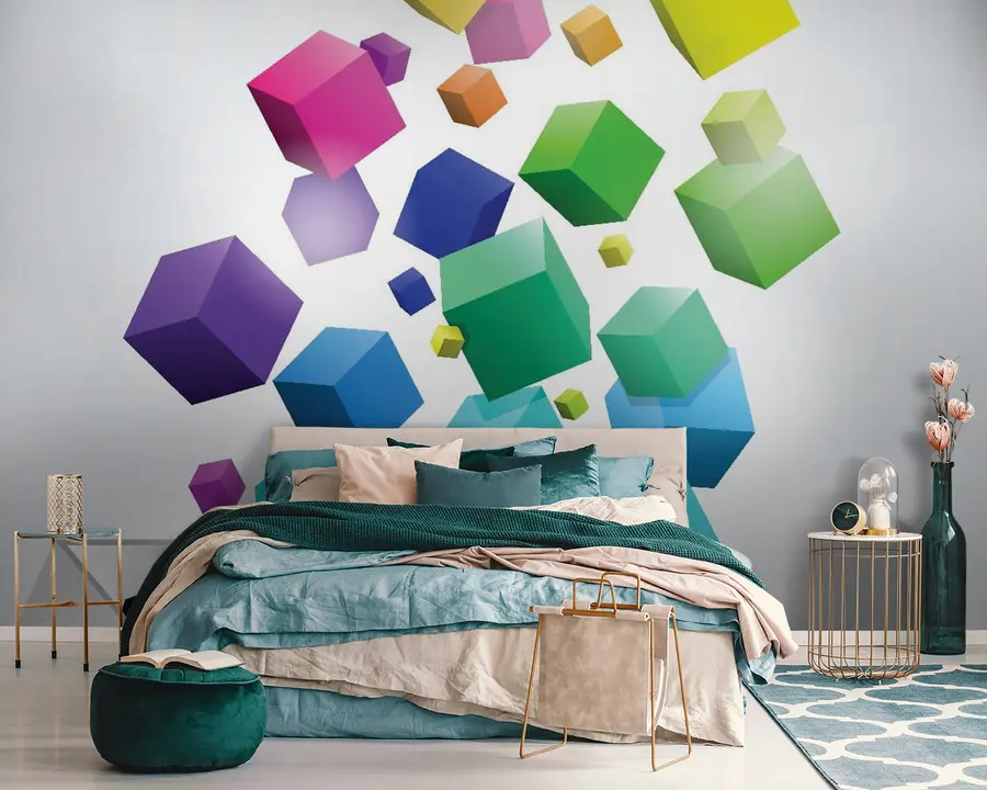 murales de pared Fuente, rectángulo y arte u55452