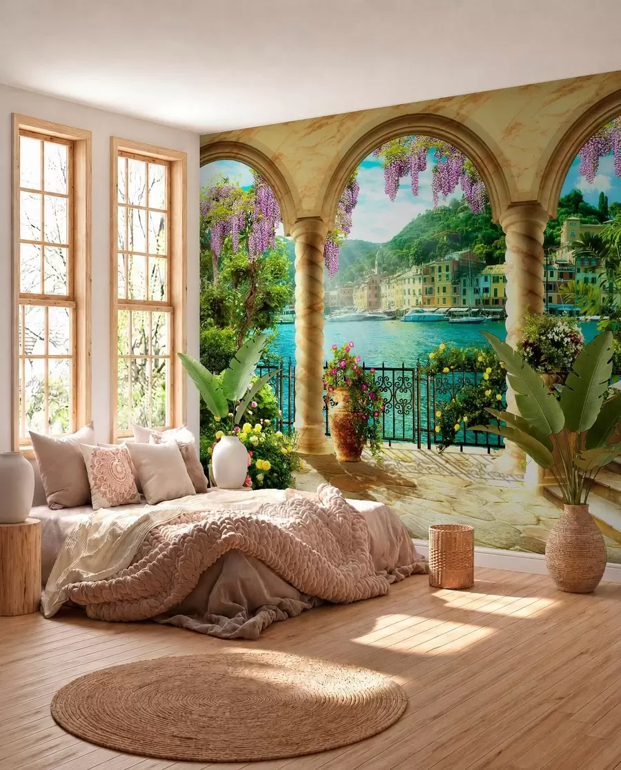 murales de pared Flor, agua y planta u79431