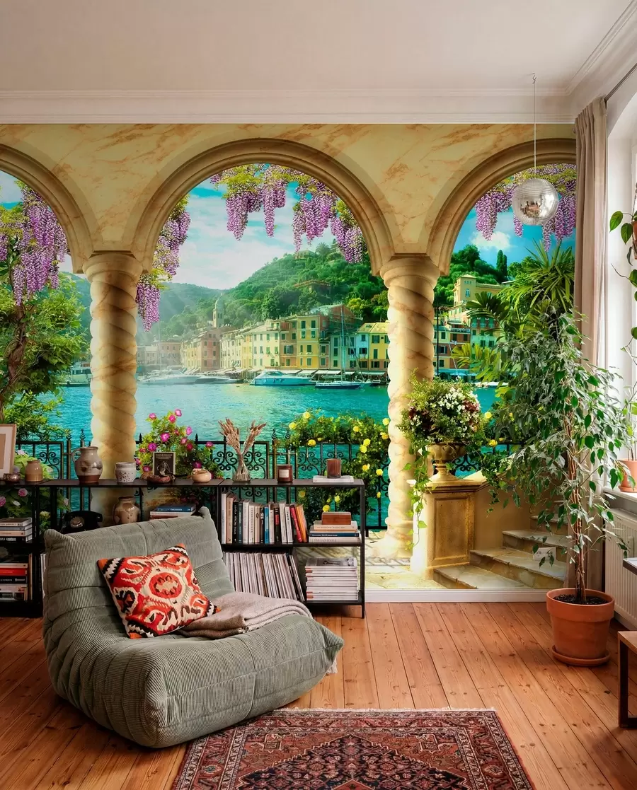 murales de pared Flor, agua y planta u79431