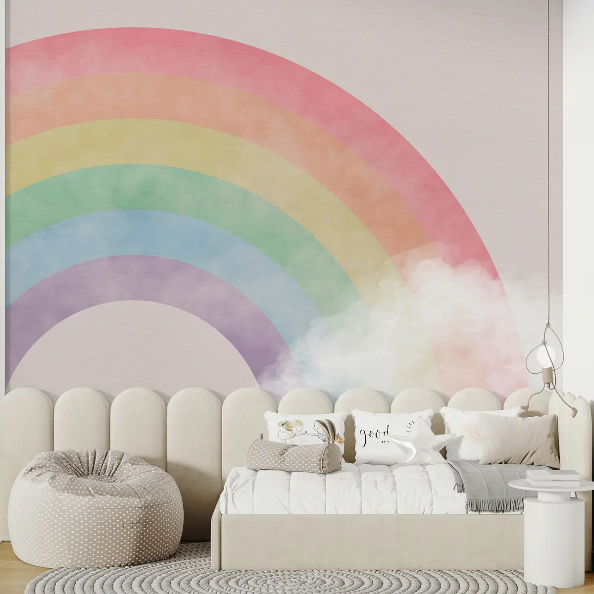 murales de pared Nube y arco iris en el fondo u93619