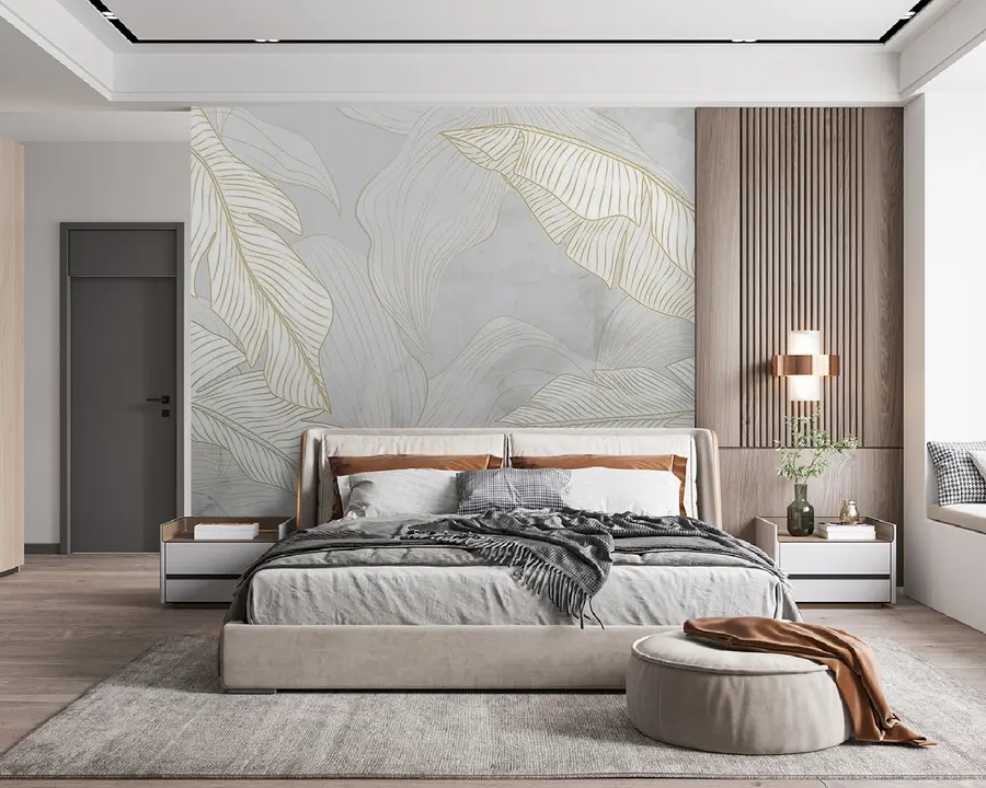 murales de pared Hoja, ramita y arte u93319