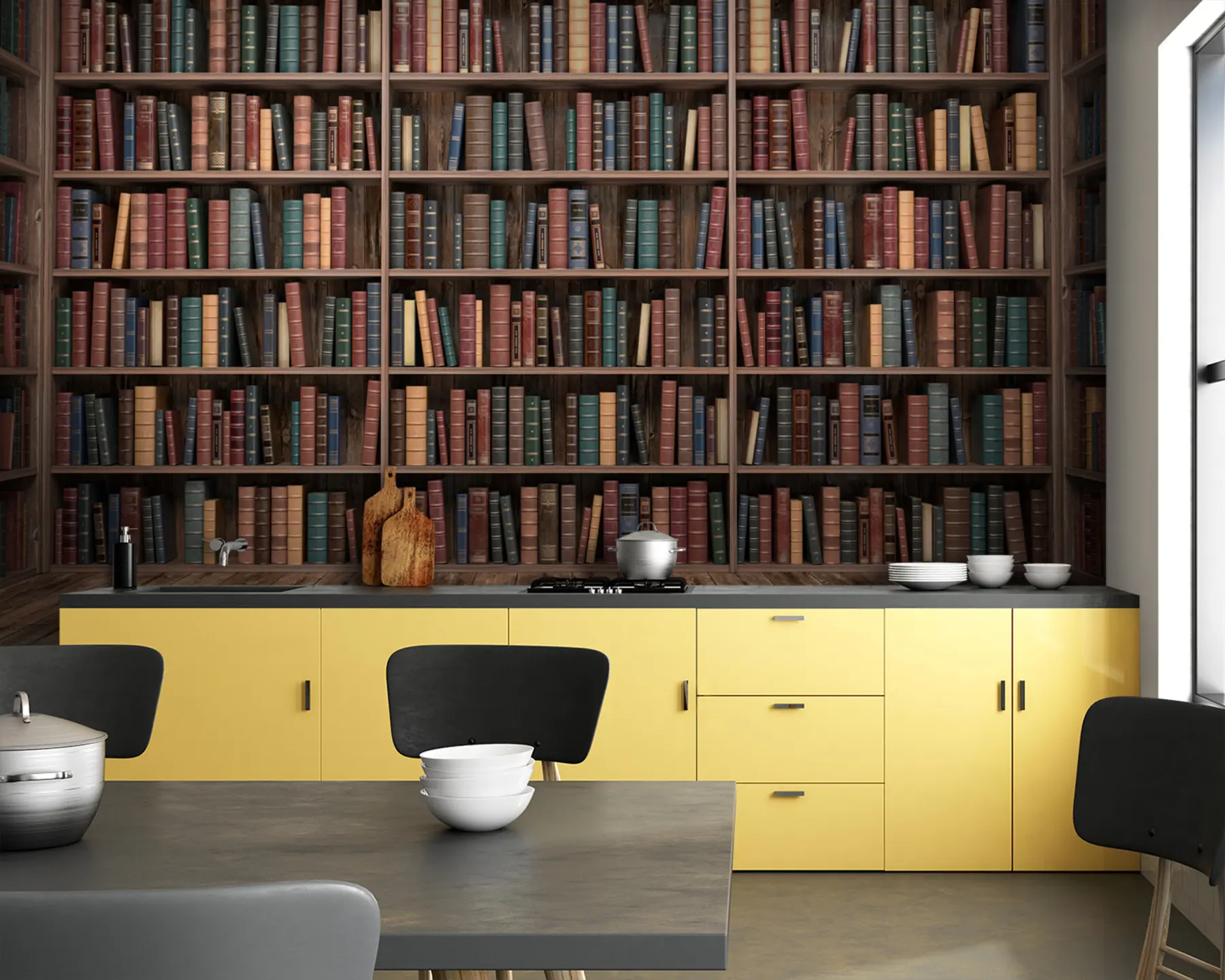 murales de pared Impresionante biblioteca u93501