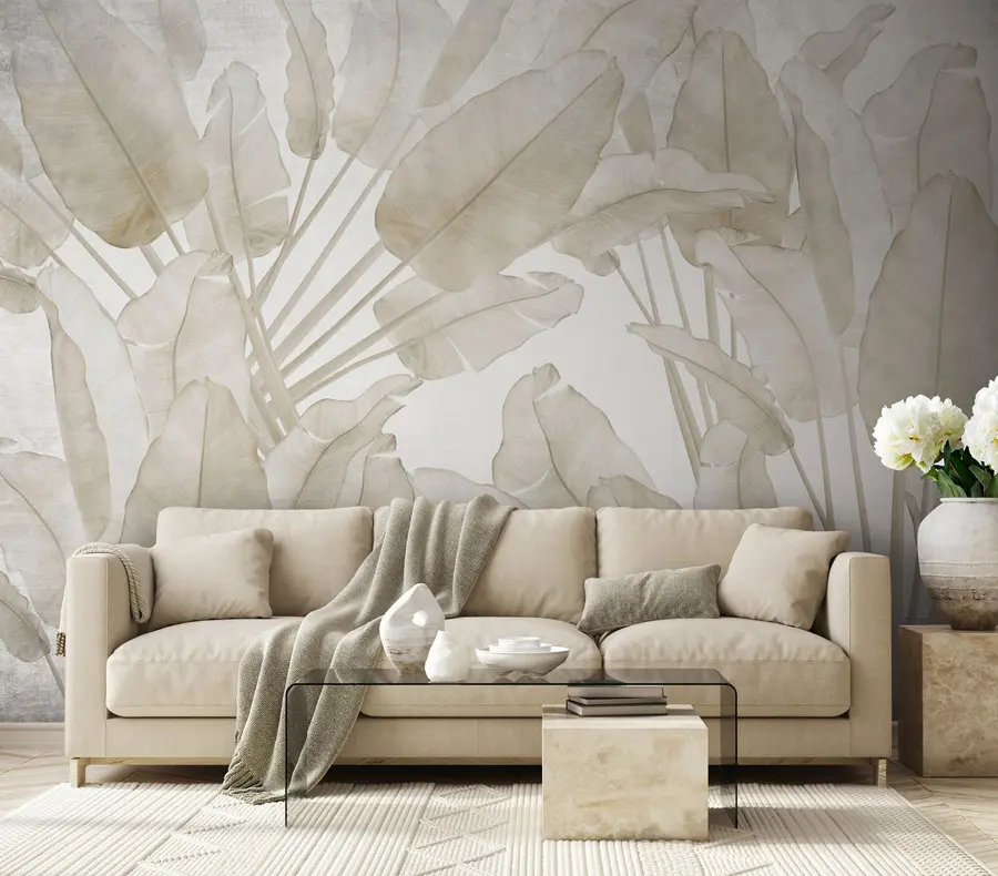 murales de pared Banana hojas tendencia u73963