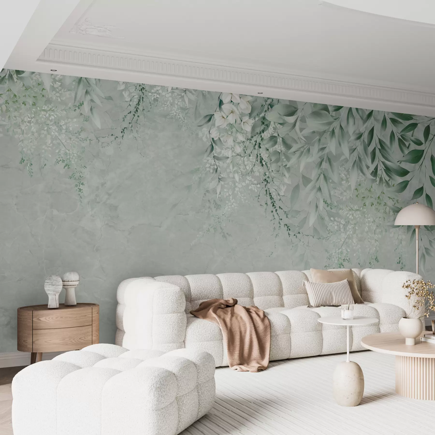 murales de pared Flores botánicas en mármol u73982