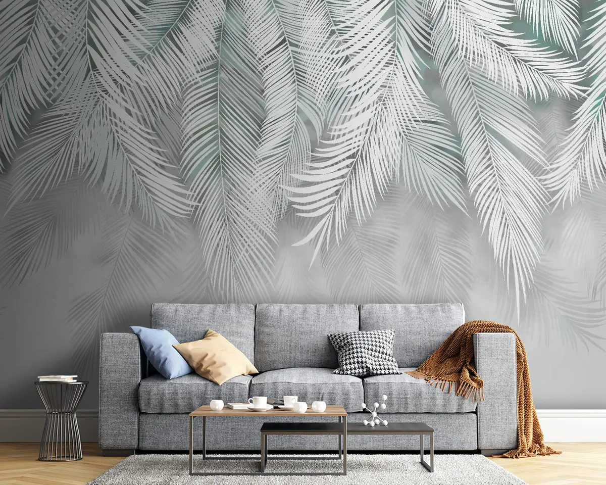murales de pared Cortina de palmas sobre salvia u48556v3
