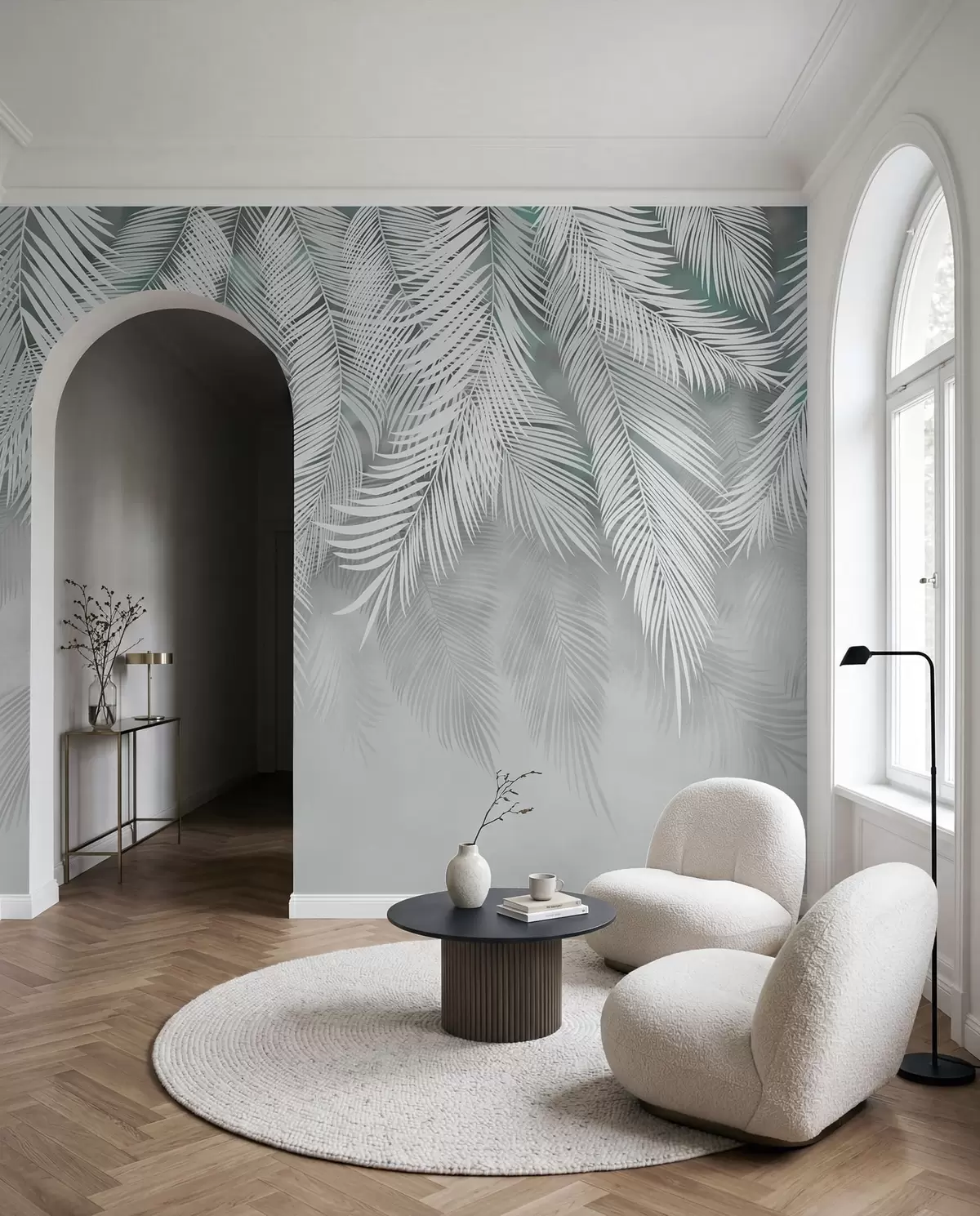 murales de pared Cortina de palmas sobre salvia u48556v3
