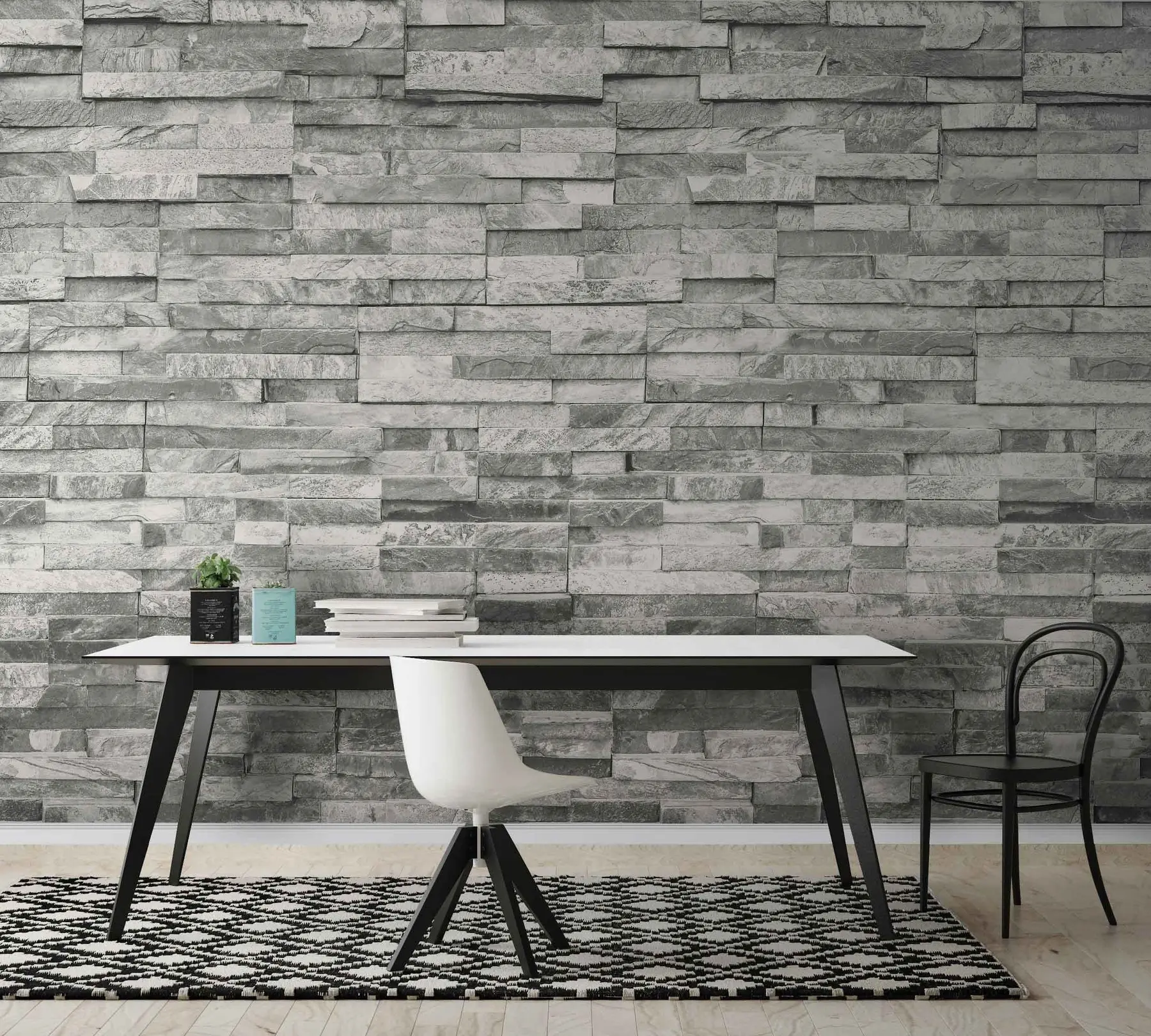 murales de pared Gris de ladrillo u74255