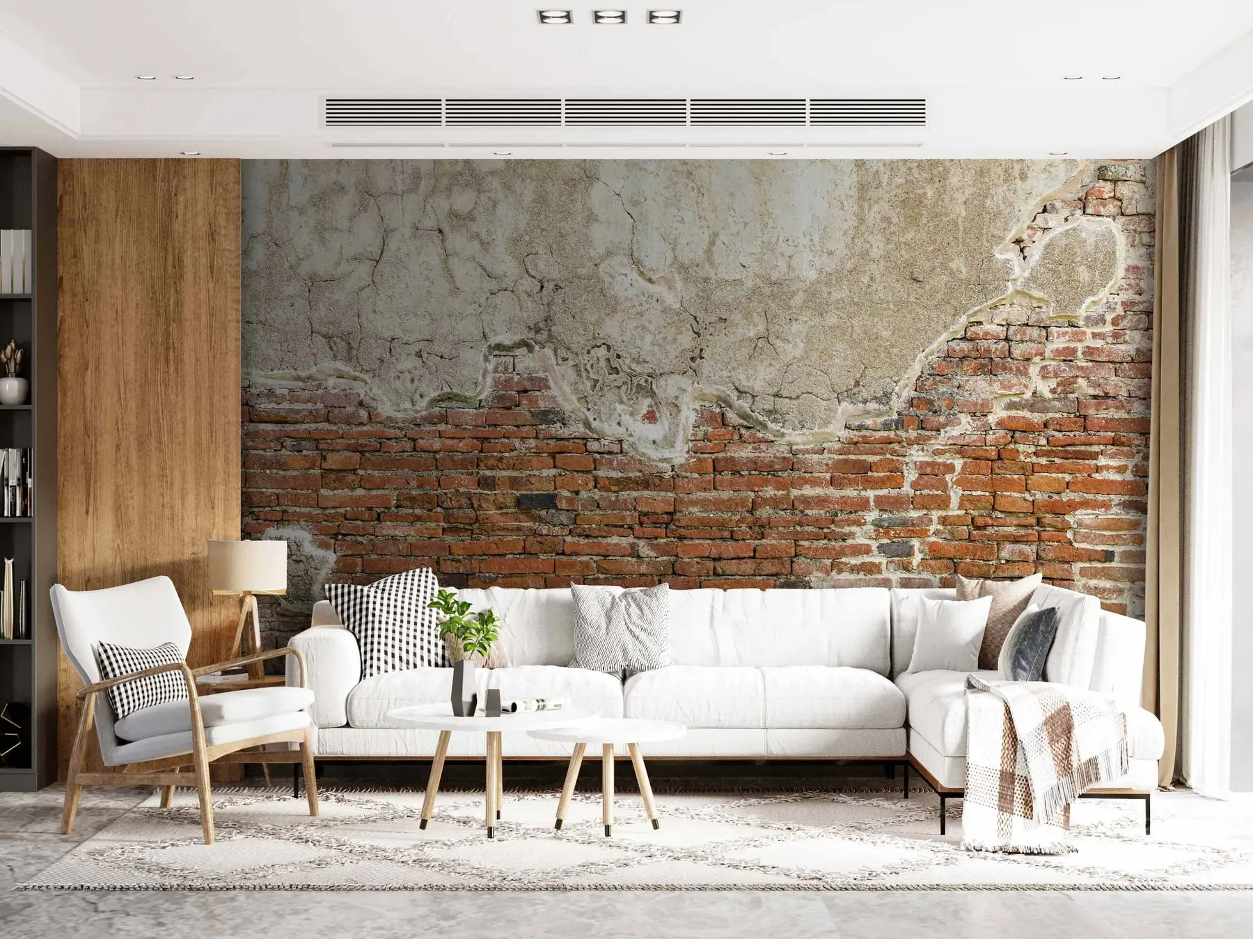 murales de pared Patio italiano de ladrillo u74256