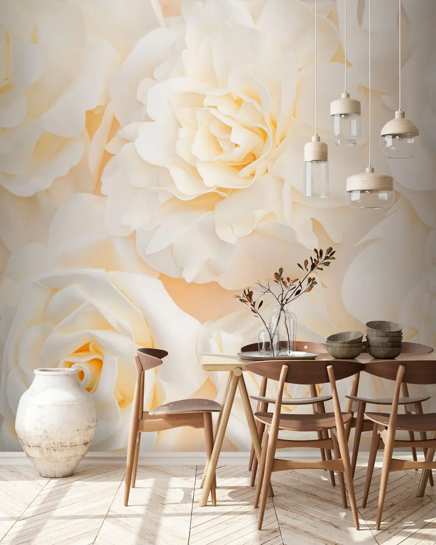 Murales de pared Brotes blancos de rosas y peonías u74393 murales de pared Brotes blancos de rosas y peonías u74393