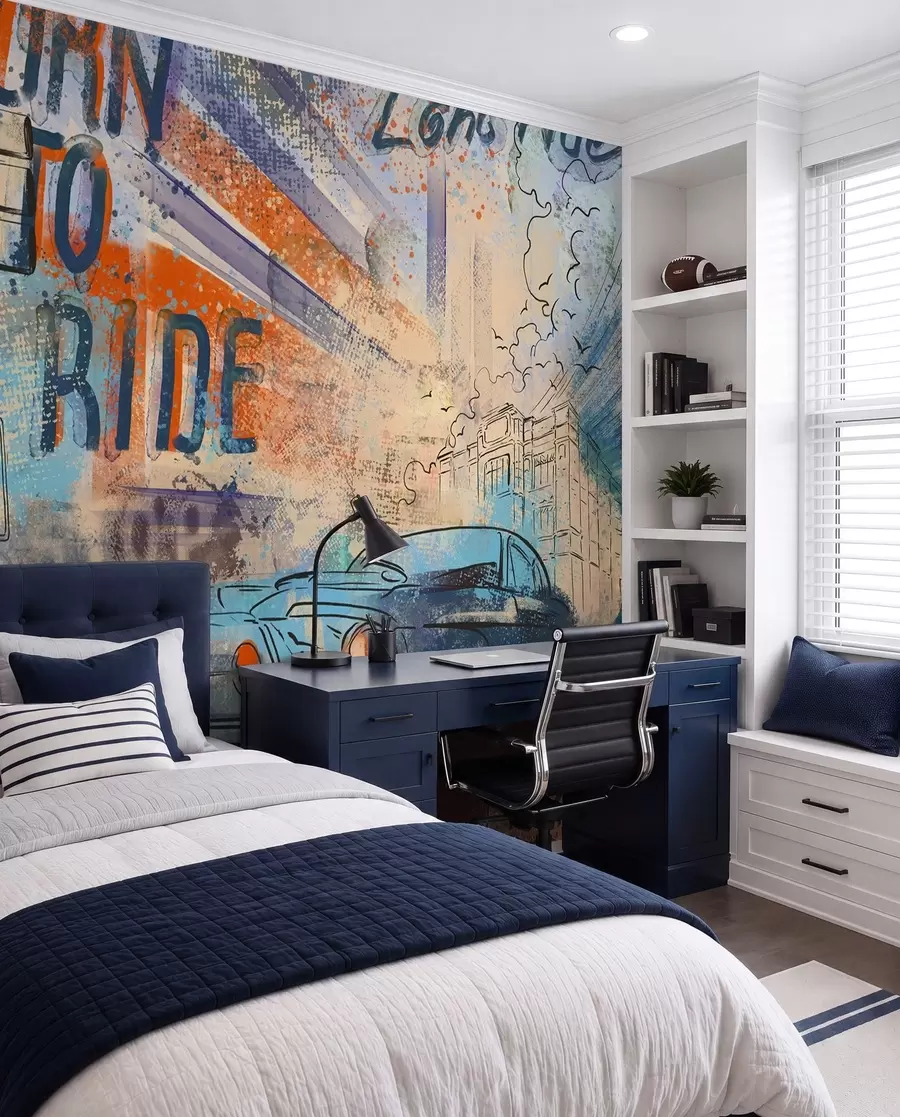 murales de pared Coche retro u93889