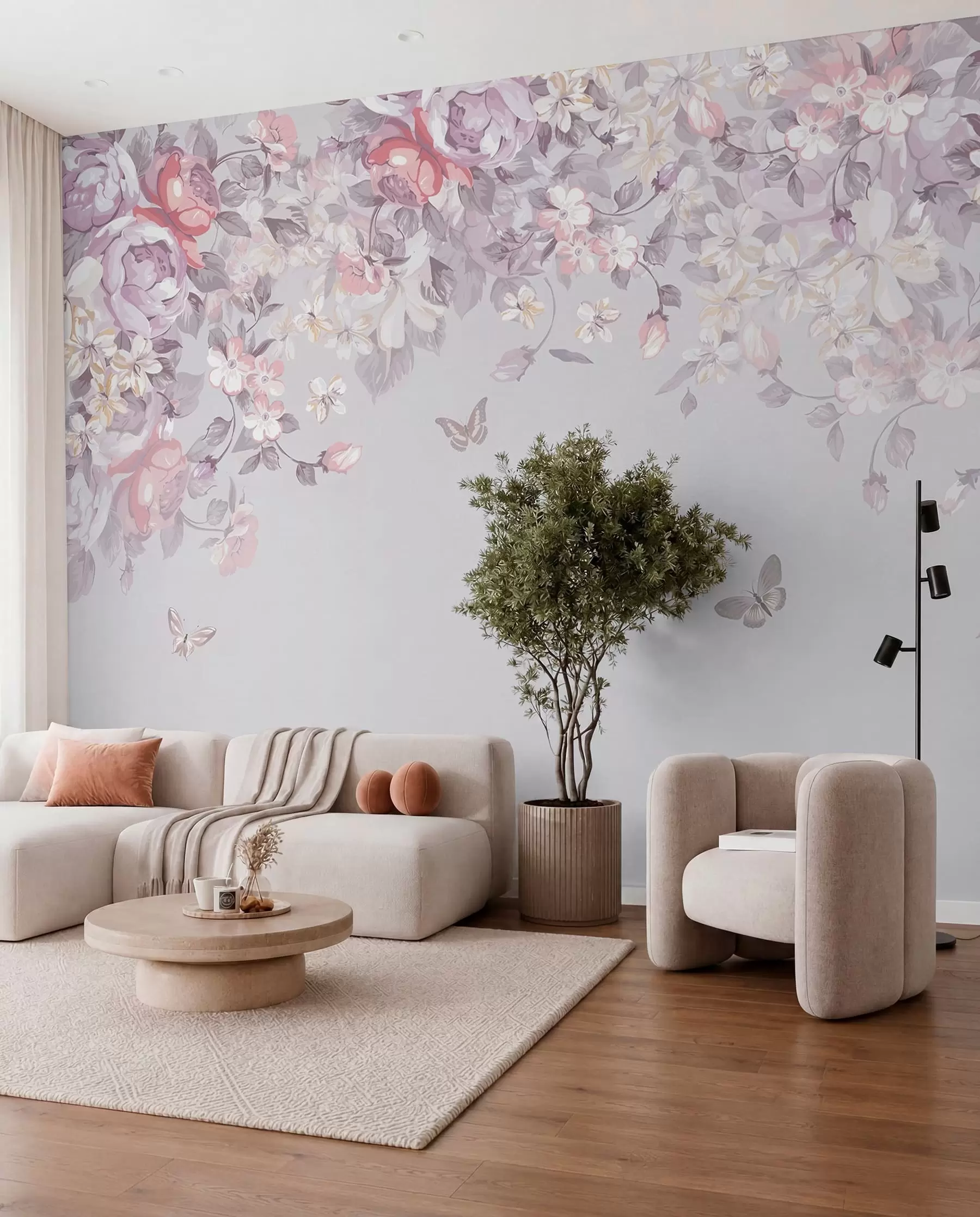 murales de pared Arco de flores lilas u94295