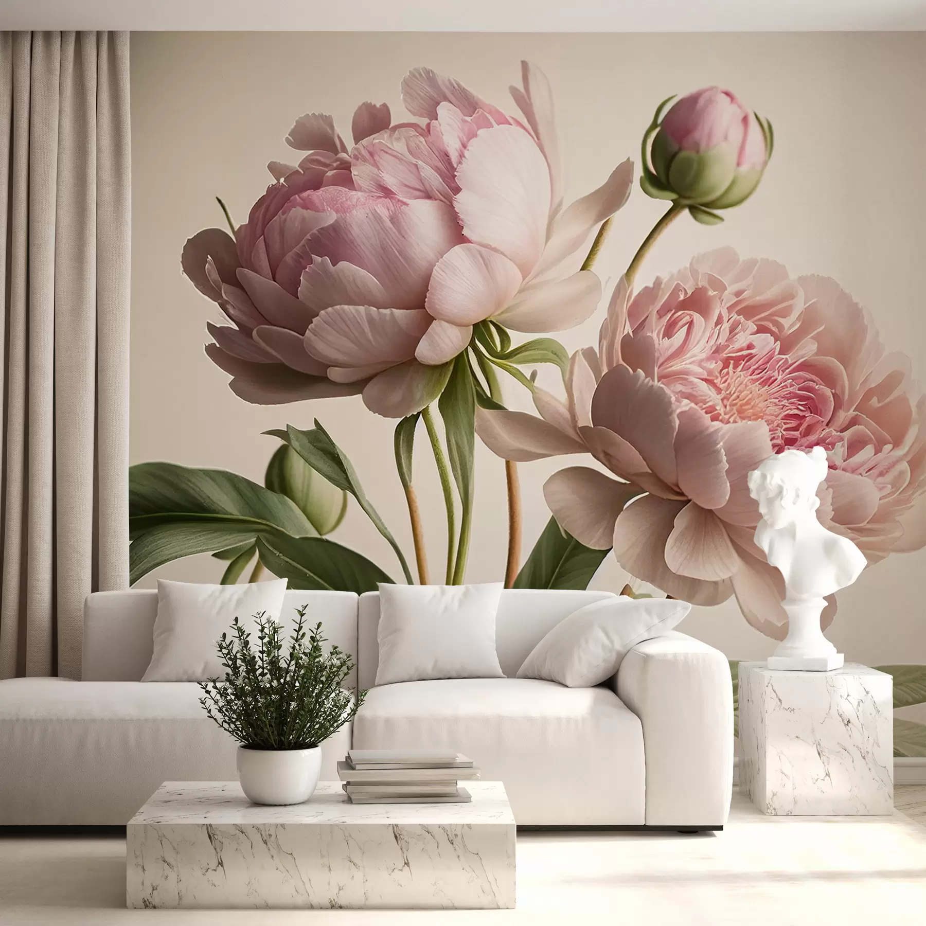 murales de pared flores de acuarela u70658