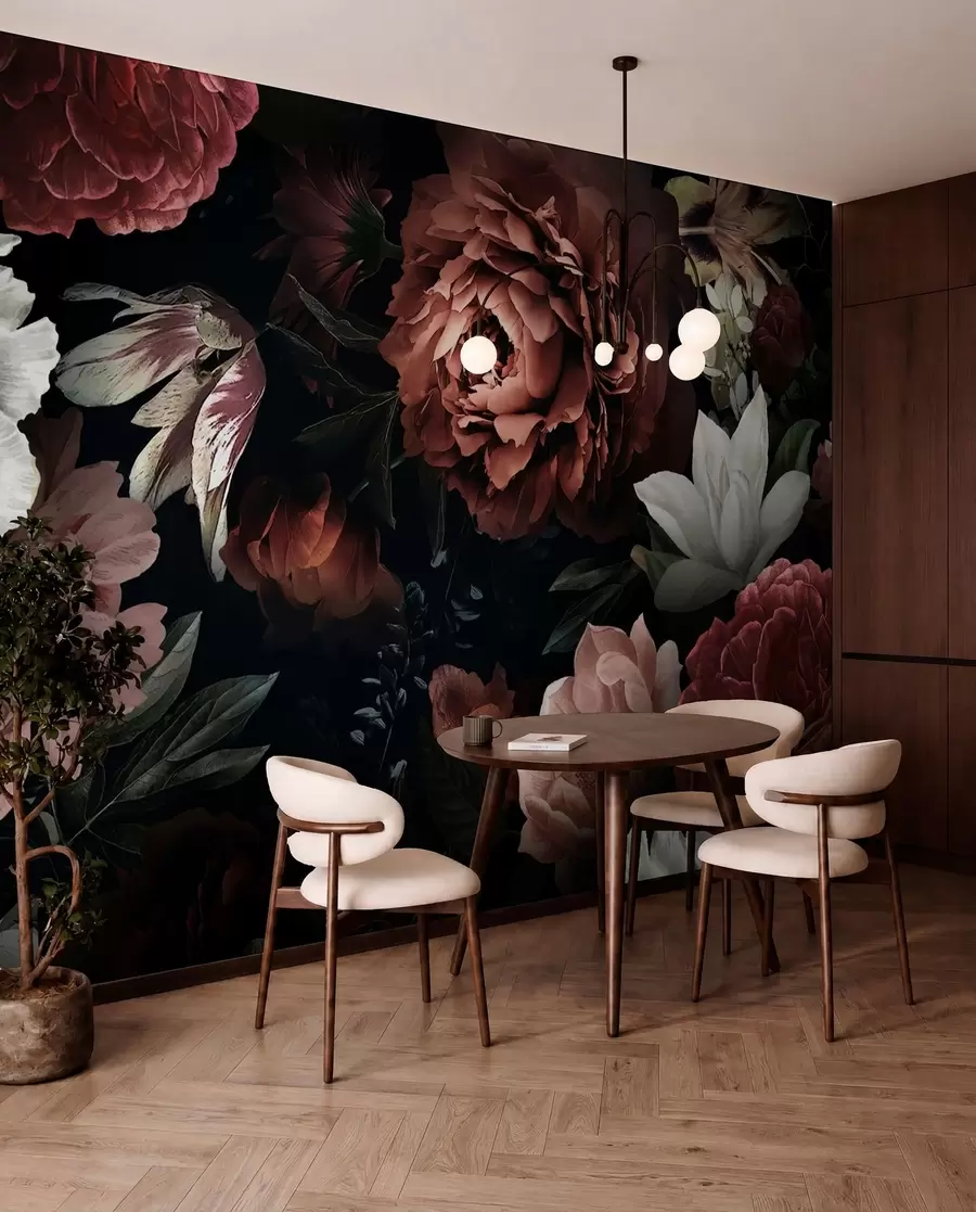 murales de pared Diseño de rosas con efecto acuarela u94330