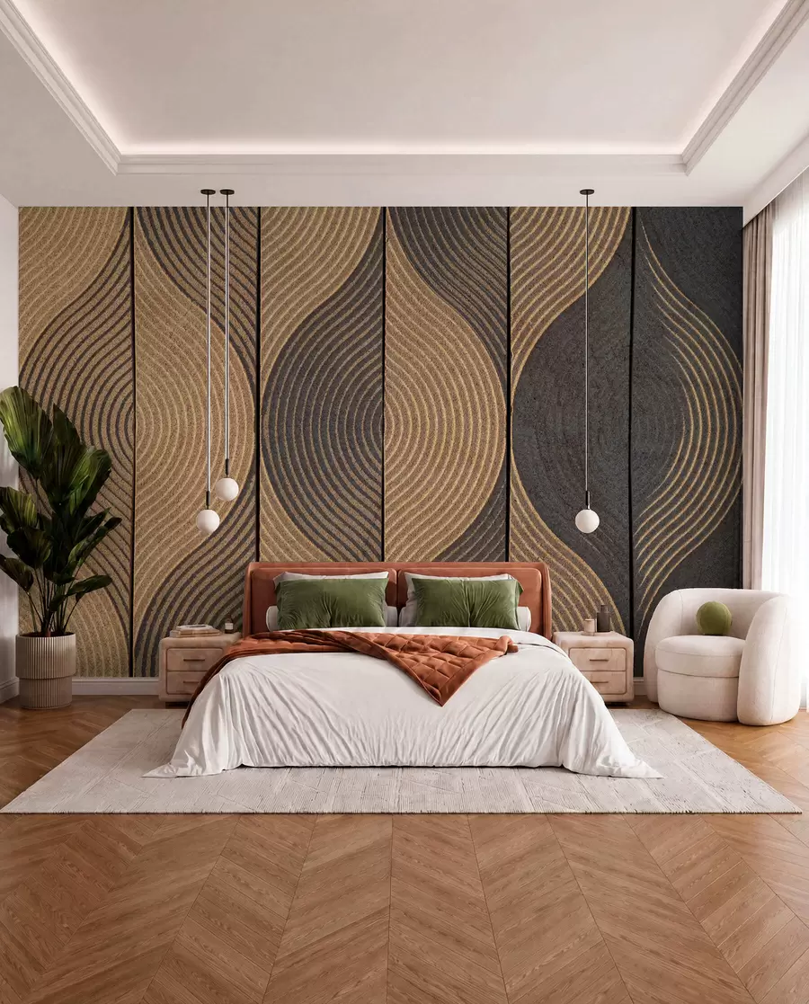 murales de pared Ondas al estilo oriental u75837