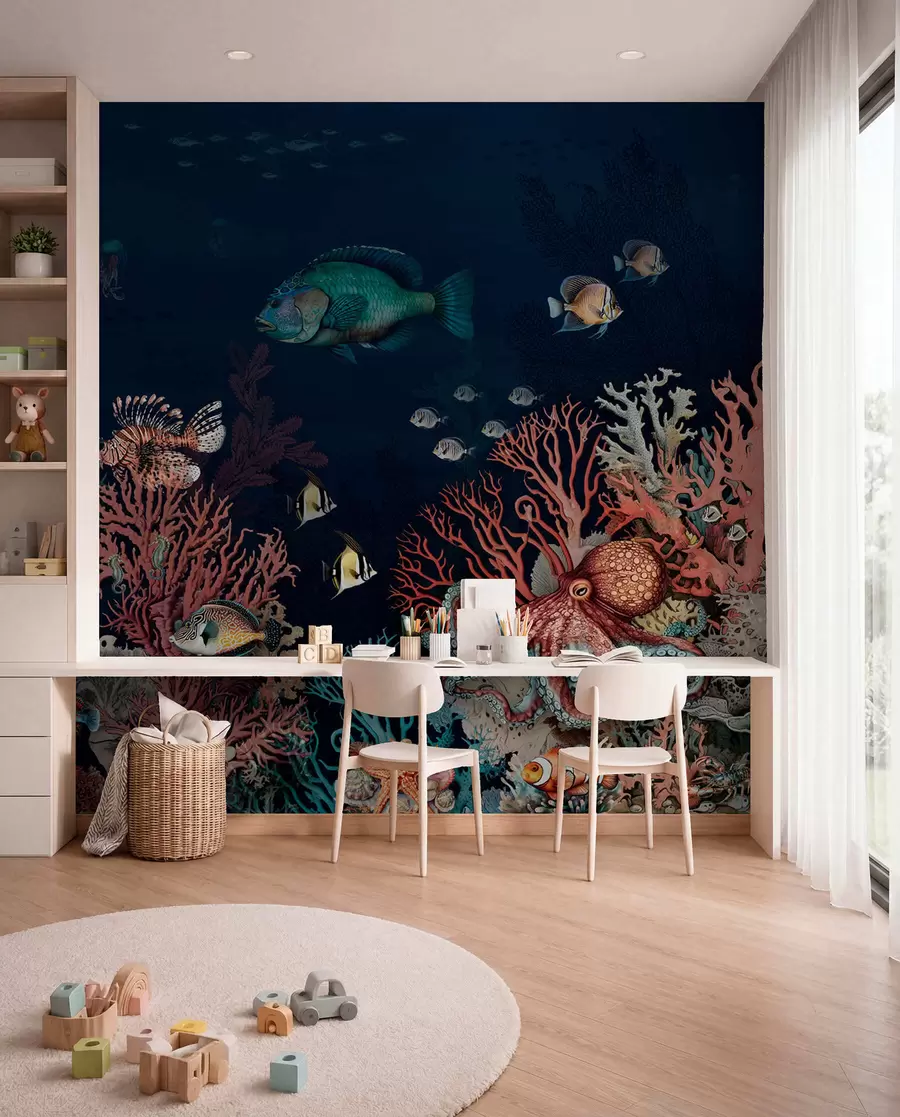 murales de pared Vida en la profundidad coral u94467