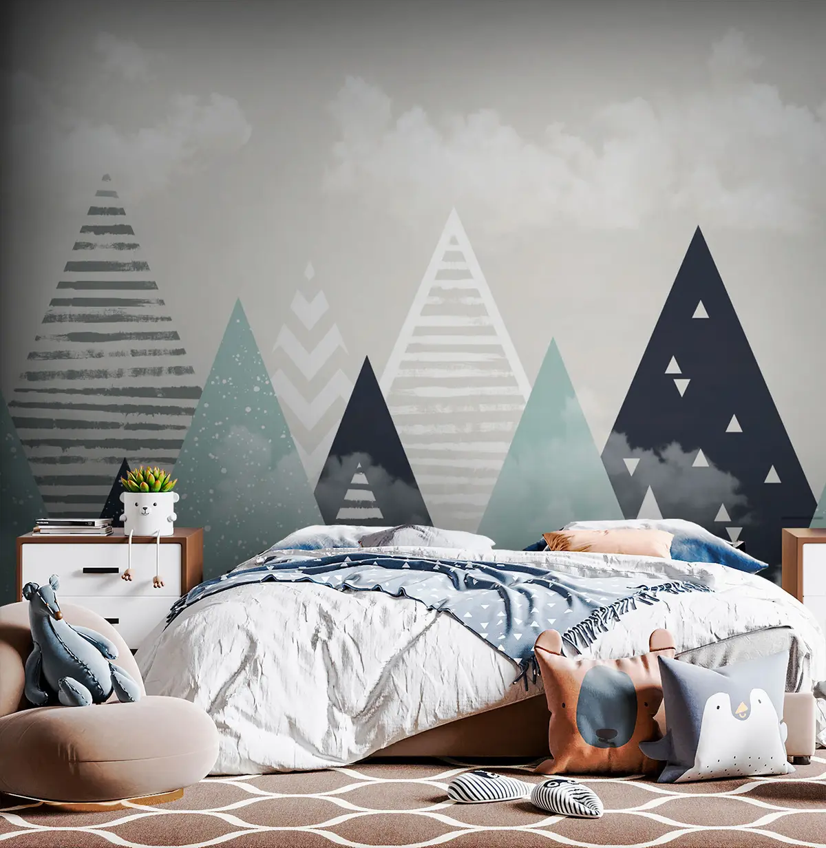 murales de pared Montañas escandinavas para una habitación infantil u94604