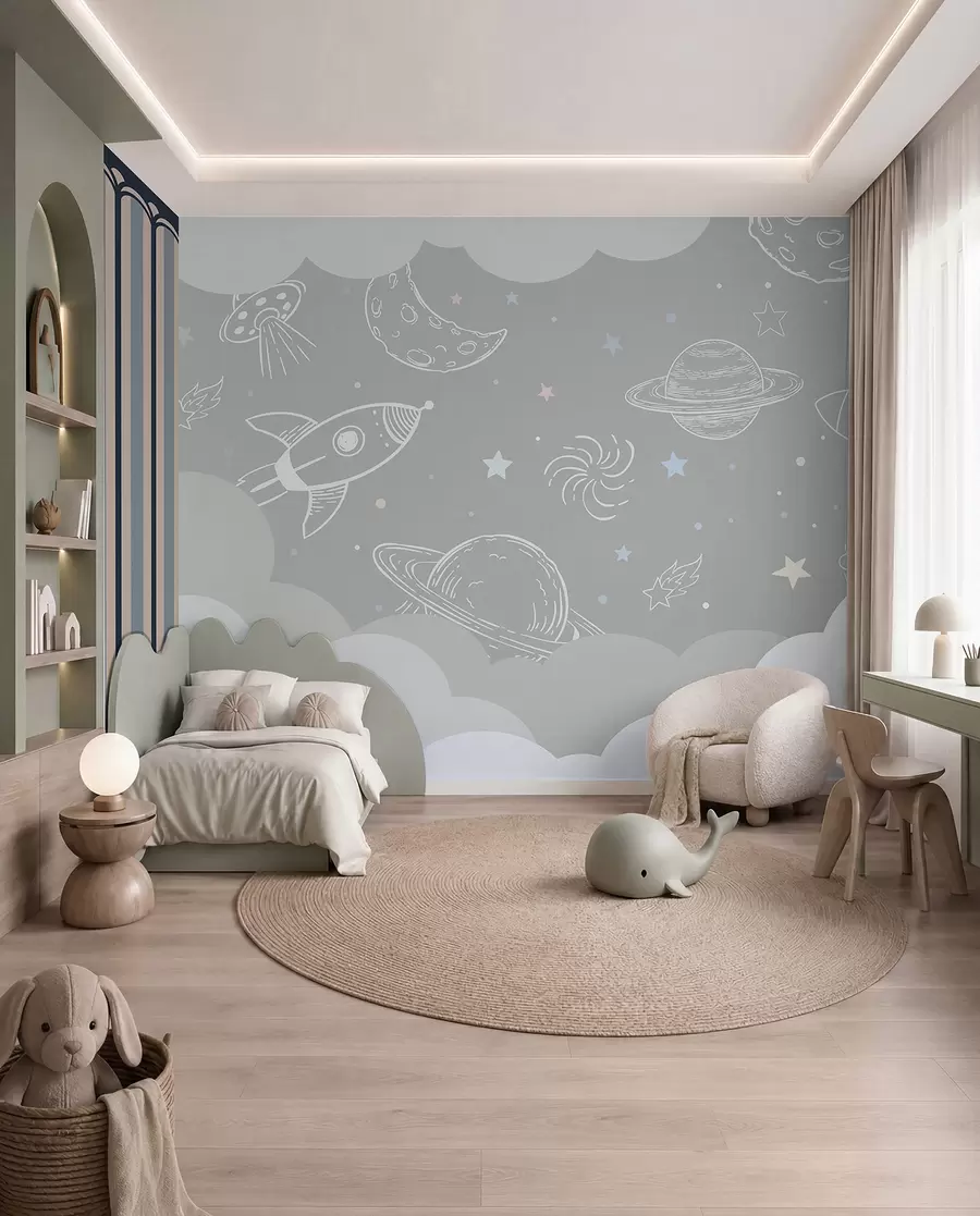 murales de pared Garabatos espaciales u94636