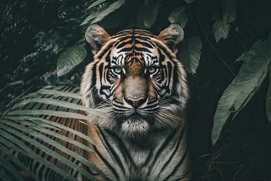 murales de pared Tigre en la selva u95619