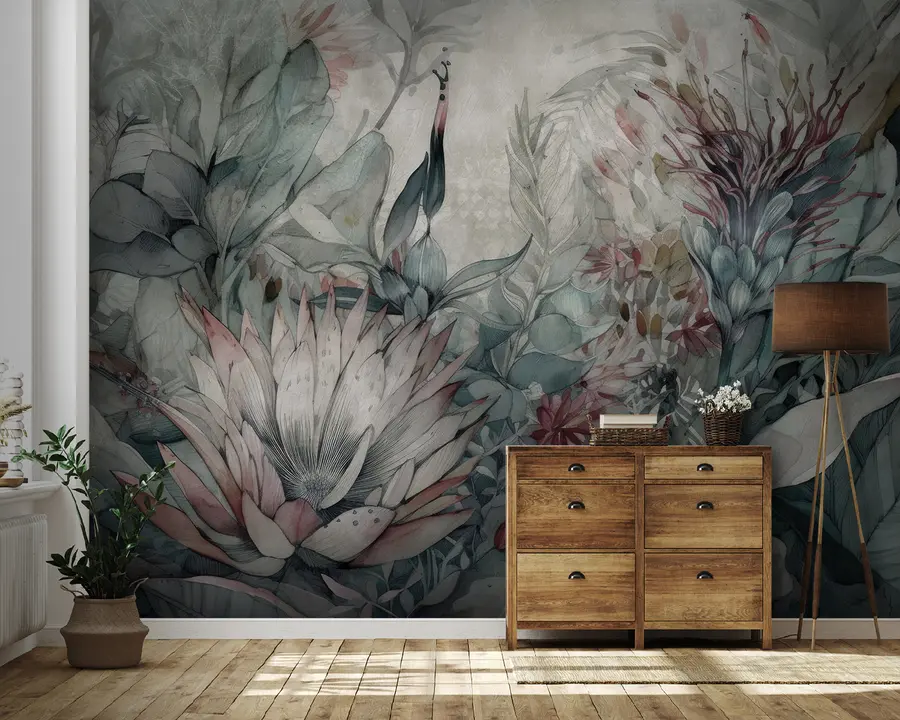 murales de pared muchas plantas tropicales u95656