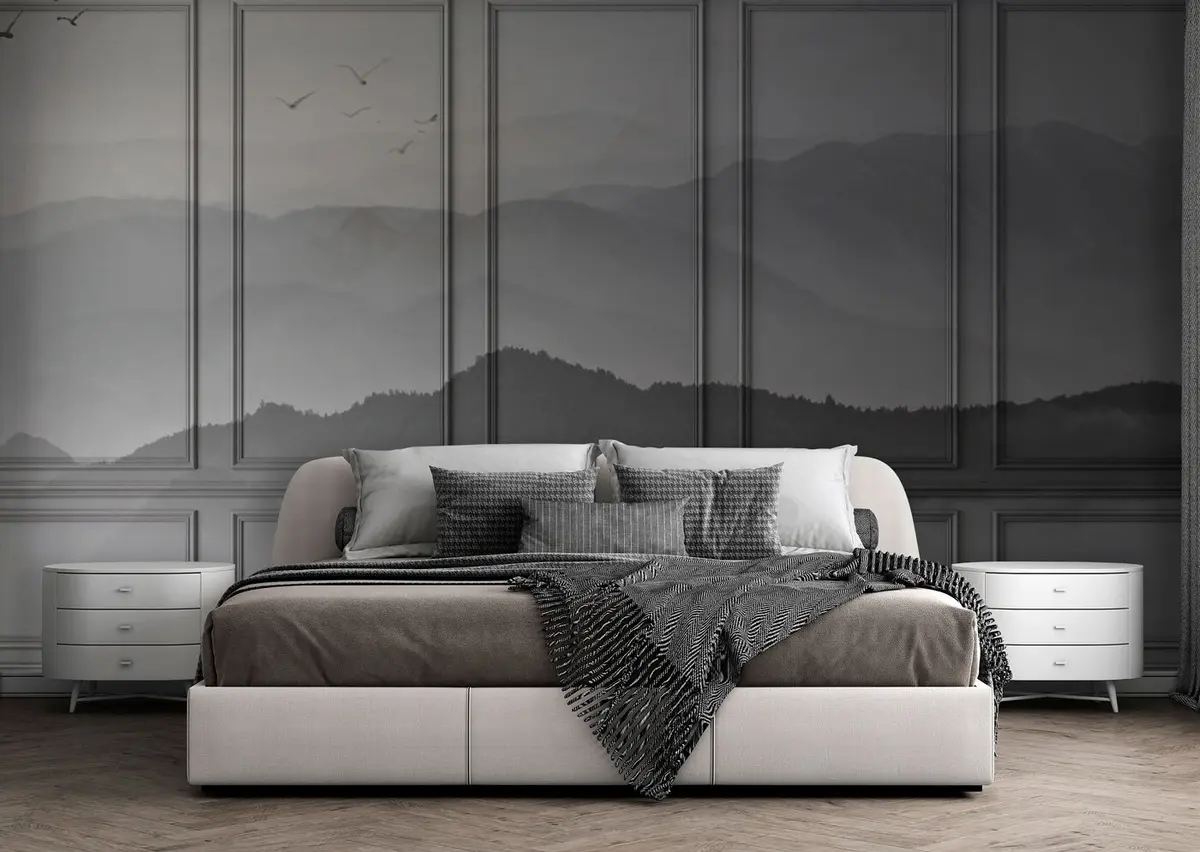 murales de pared Grandes montañas asiáticas en paneles clásicos u96154