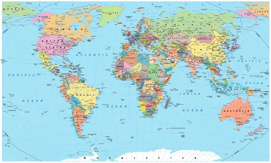 murales de pared Mapa del mundo u13370