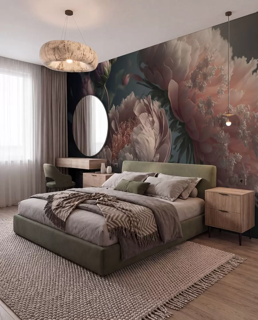 murales de pared flores crepusculares u96633