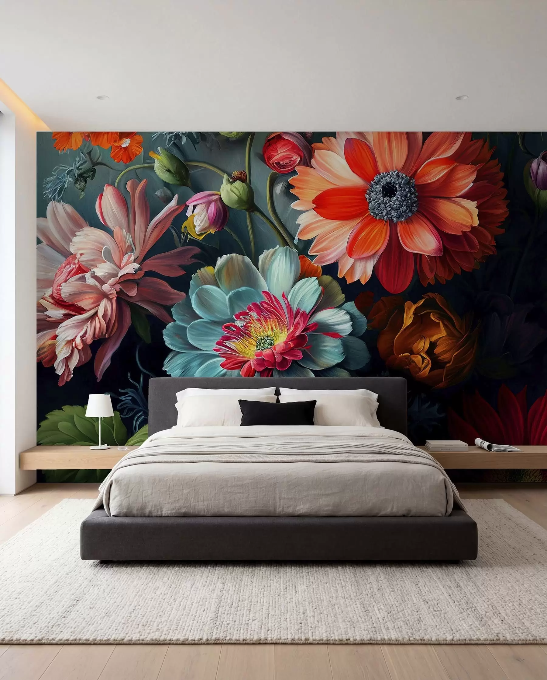 murales de pared Salpicadura de flores u96631