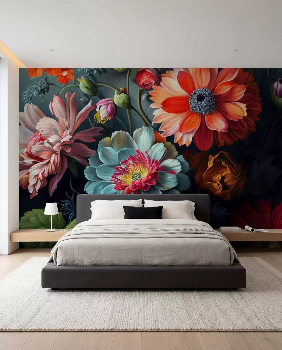 murales de pared Salpicadura de flores u96631