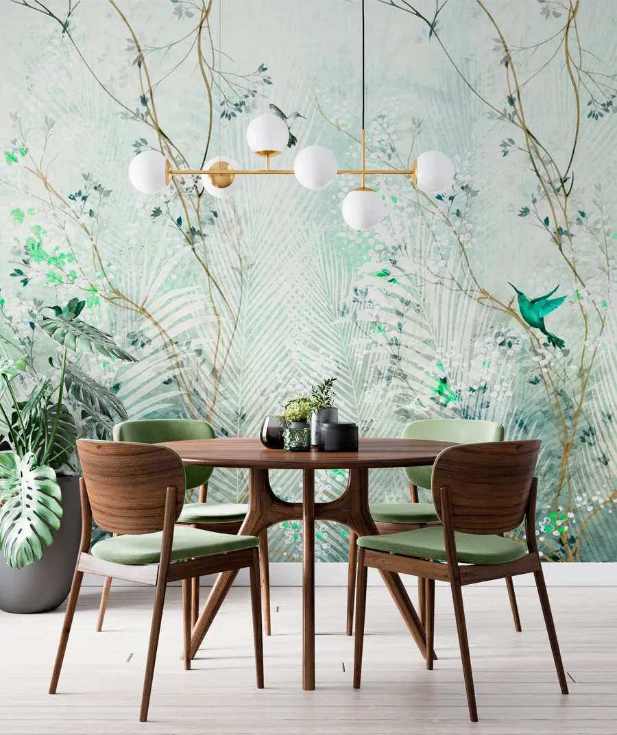 Murales de pared Colibríes en el jardín. u97048 murales de pared Colibríes en el jardín. u97048