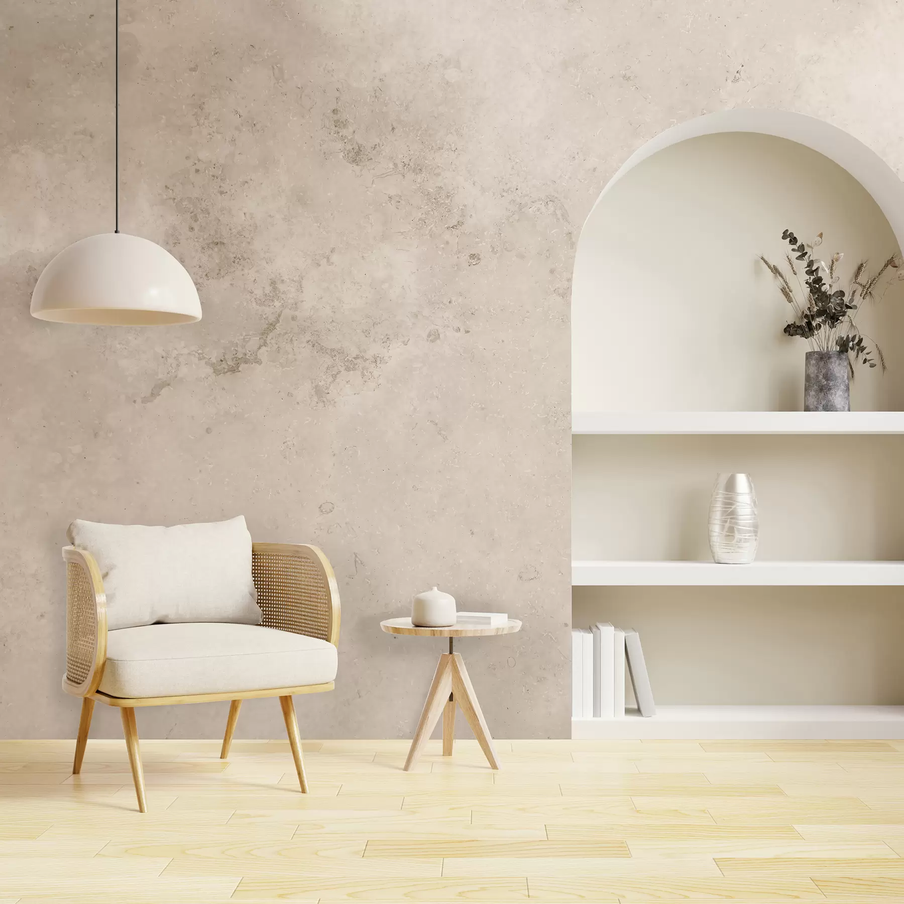 murales de pared Muro de hormigón beige u97236