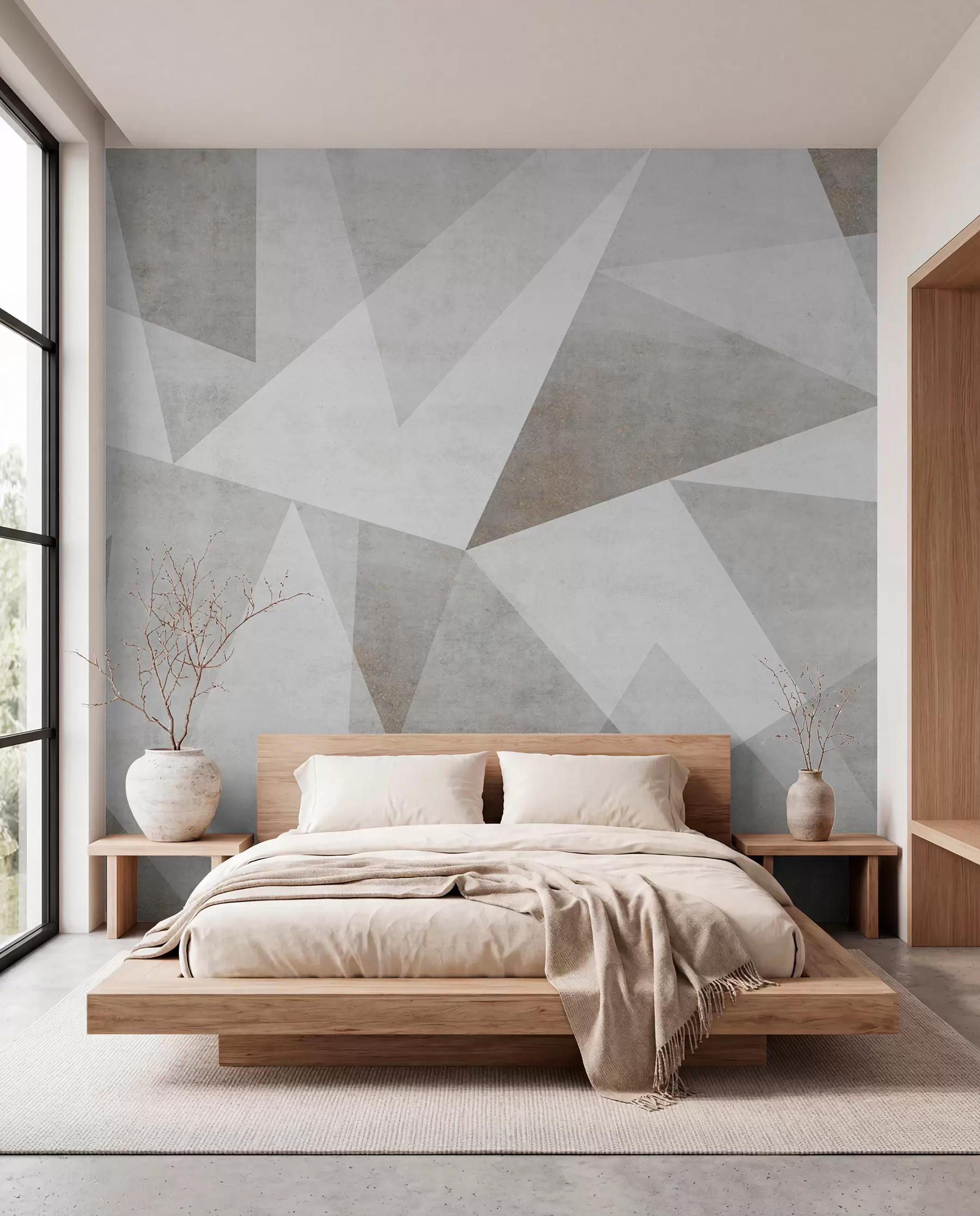 murales de pared Triángulos herméticos con líneas u97345