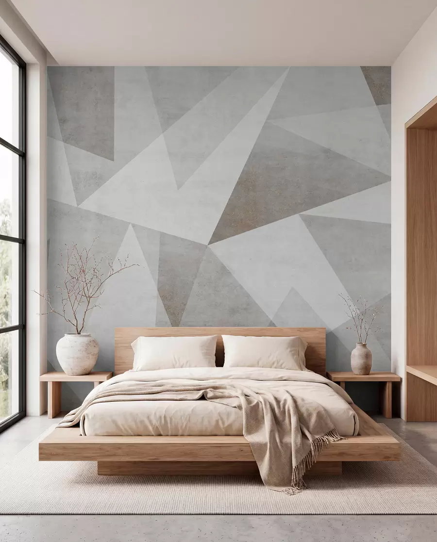 murales de pared Triángulos herméticos con líneas u97345