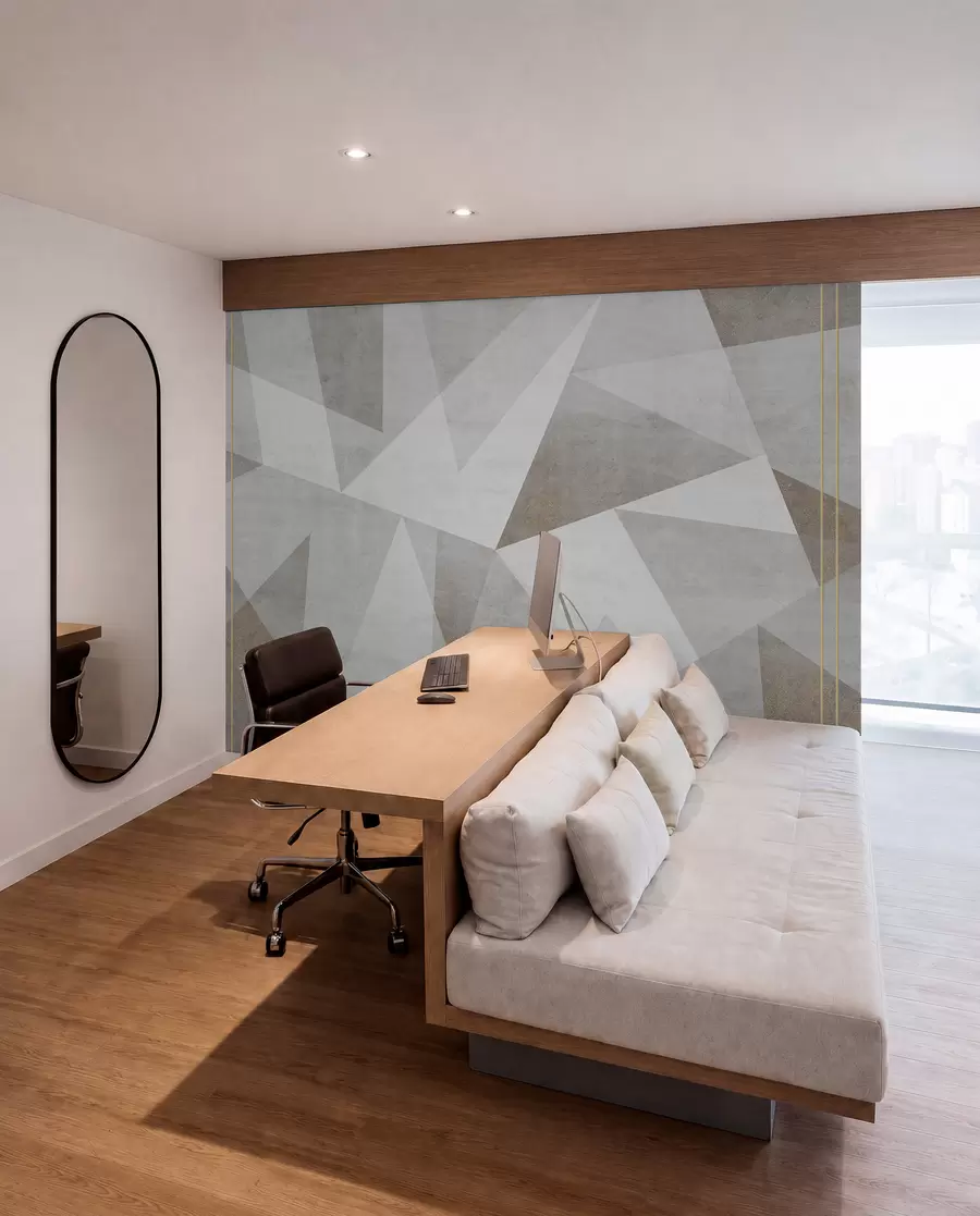 murales de pared Triángulos herméticos con líneas u97345