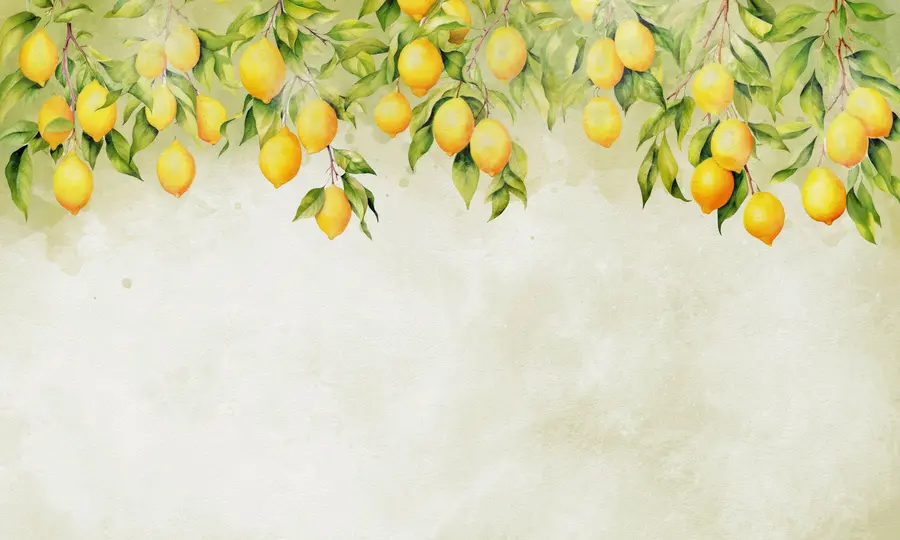 murales de pared Ramas tiernas de limón u97595