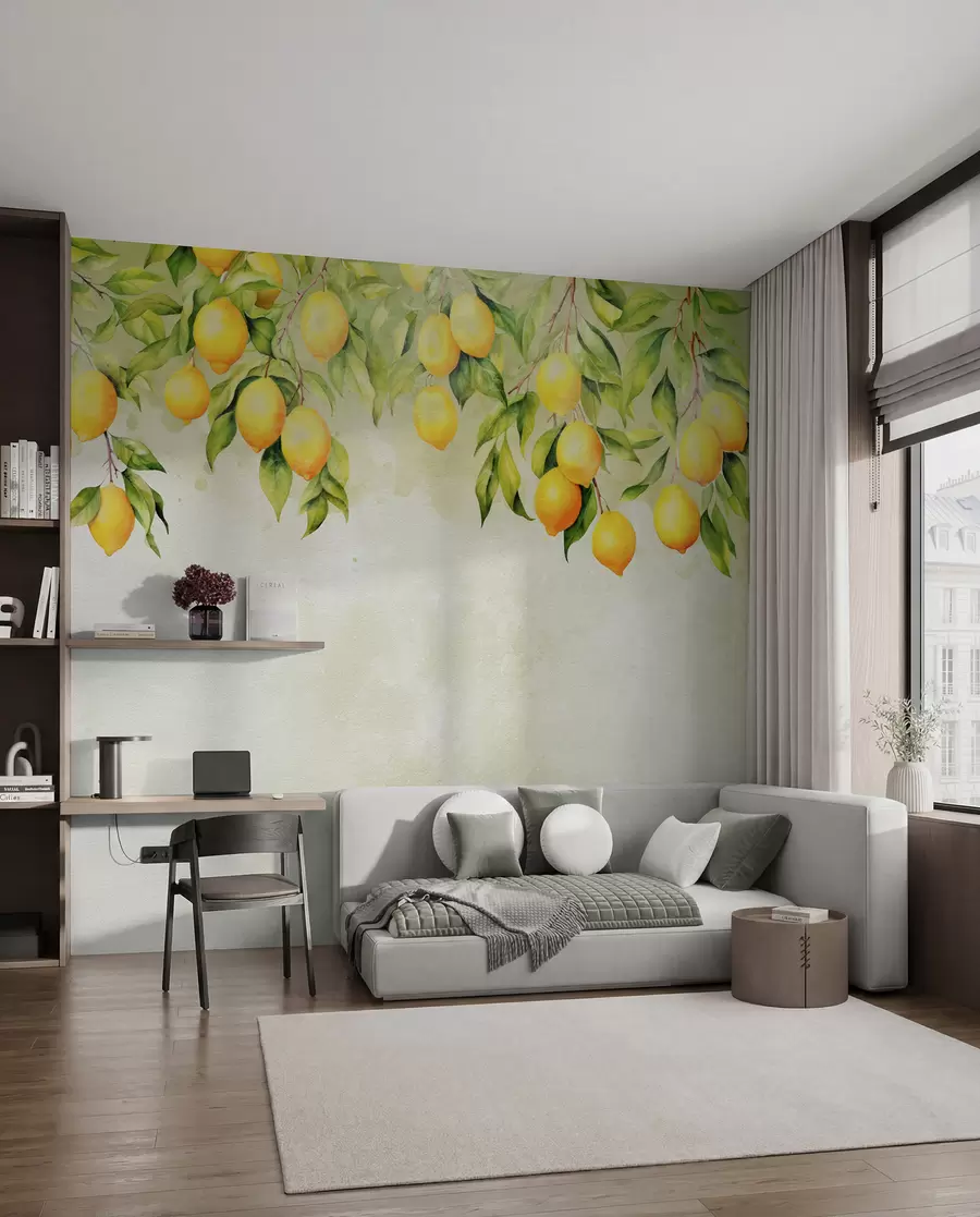 murales de pared Ramas tiernas de limón u97595
