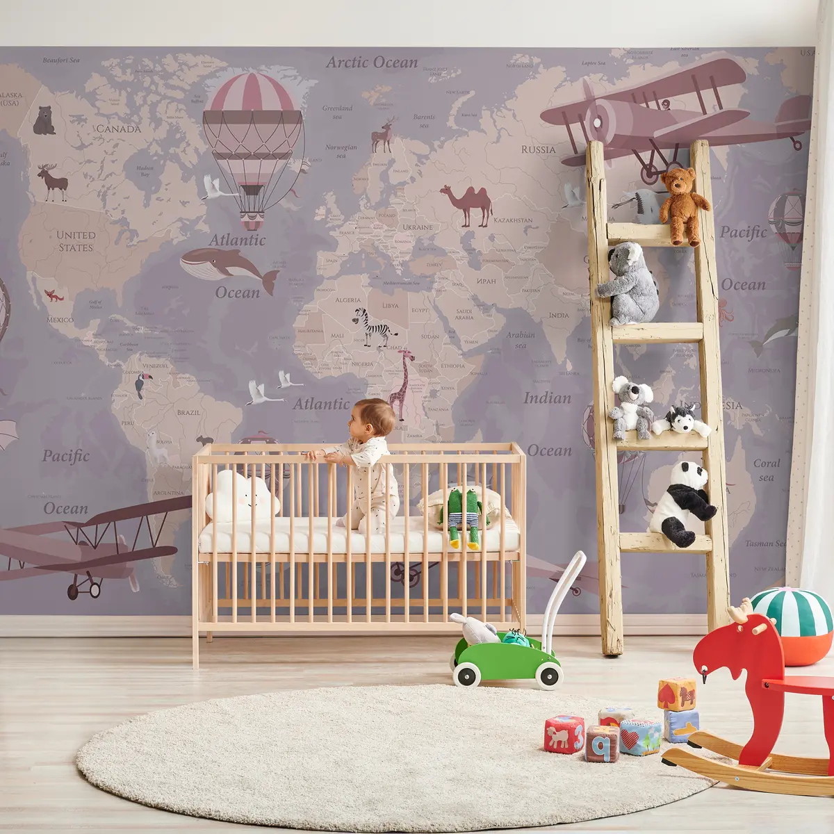 murales de pared Atlas malva en inglés u36066v3